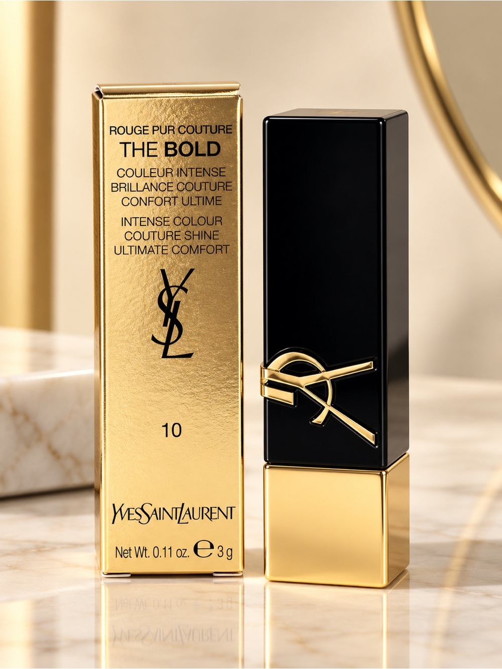 New YSL Yves Saint Laurent The Bold 10 Brazen Nude Intense Color Lipstick